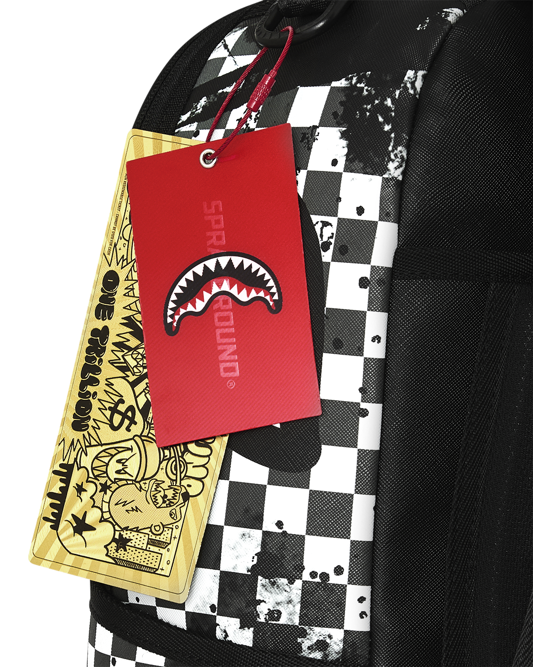 SPRAYGROUND® BACKPACK PAINTED OVER CHECK BACKPACK
