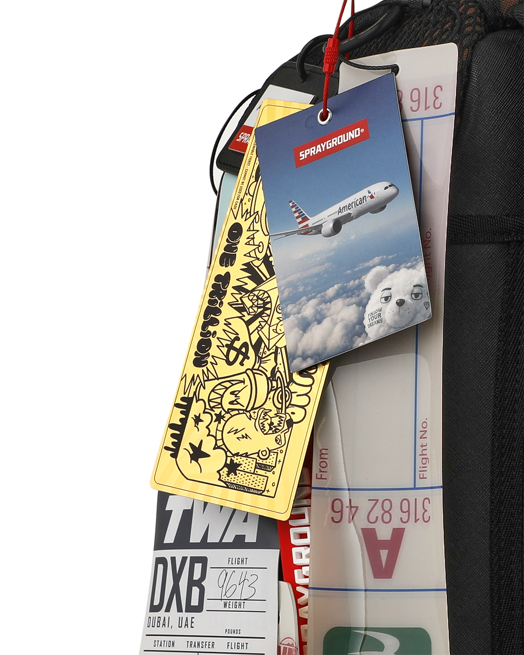 SPRAYGROUND® BACKPACK AA HANGING LUGGAGE TAGS BACKPACK