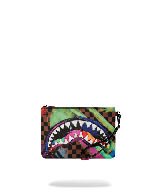 SPRAYGROUND® POUCHETTE SHARKS IN PARIS CITY STREAKS CROSSOVER CLUTCH