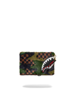 SPRAYGROUND® POUCHETTE 3AM GREEN FURR CROSSOVER CLUTCH