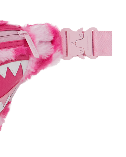 SPRAYGROUND® CROSSBODY PINK FUR CHECK SAVVY CROSSBODY