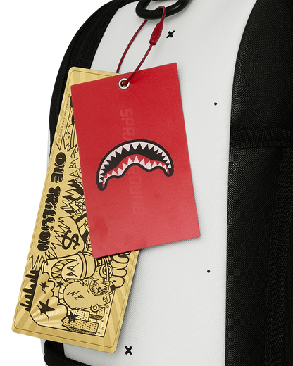 SPRAYGROUNDÂ® BACKPACK SHARK CENTRAL LIQUID CHROME BACKPACK