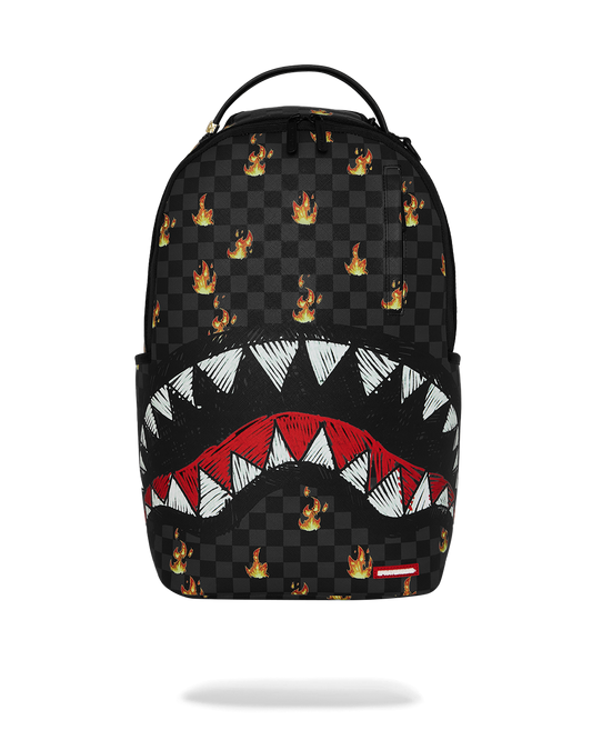SPRAYGROUND® BACKPACK SCRIBBLE FIRE CHECK BACKPACK