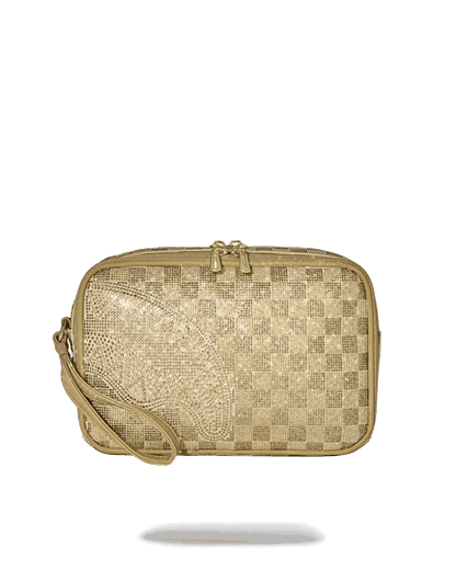 SPRAYGROUND® POUCHETTE 2 TONE GOLD TRINITY CROSSOVER CLUTCH