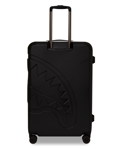 SPRAYGROUND® LUGGAGE REALITY CHECK SHARKNAUTICS HARDSHELL FULL-SIZE JETBLACK LUGGAGE (GUNMETAL HARDWARE)