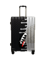 SPRAYGROUND® LUGGAGE SILVER SIDE DRIP FULL-SIZE LUGGAGE