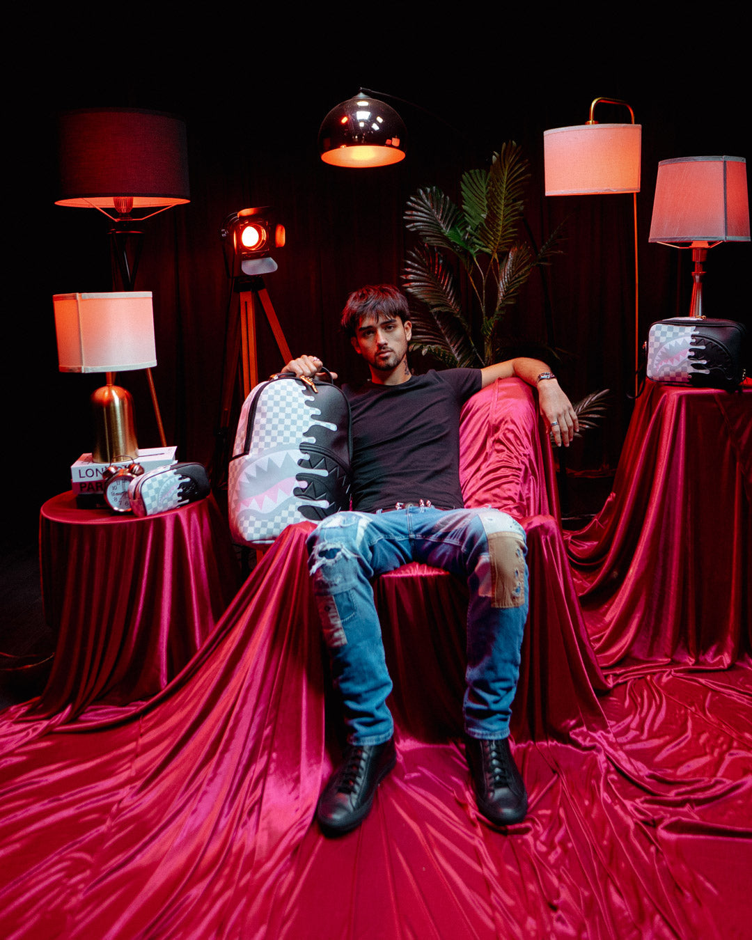 SPRAYGROUND® TOILETRY CREAM CHECK SIDE DRIP TOILETRY BRICK