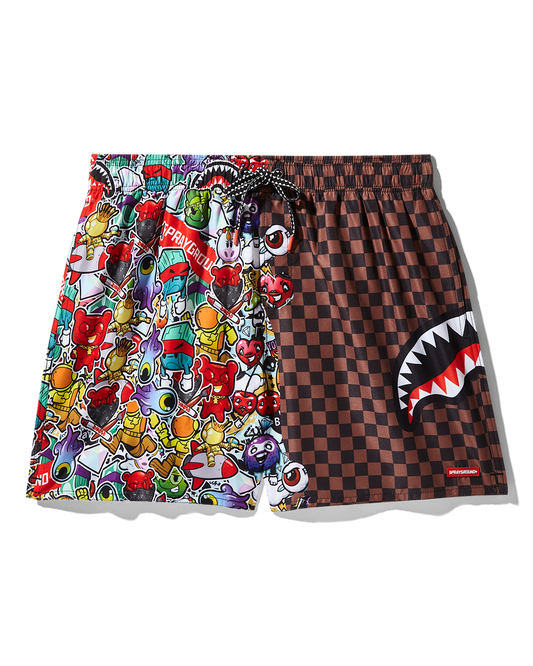 SPRAYGROUND® SWIM STICKER CREW SWIM SHORTS