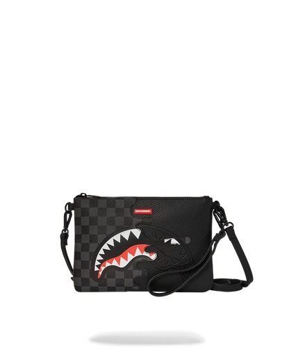 SPRAYGROUND® POUCHETTE UNFINISHED SHARK CROSSOVER CLUTCH